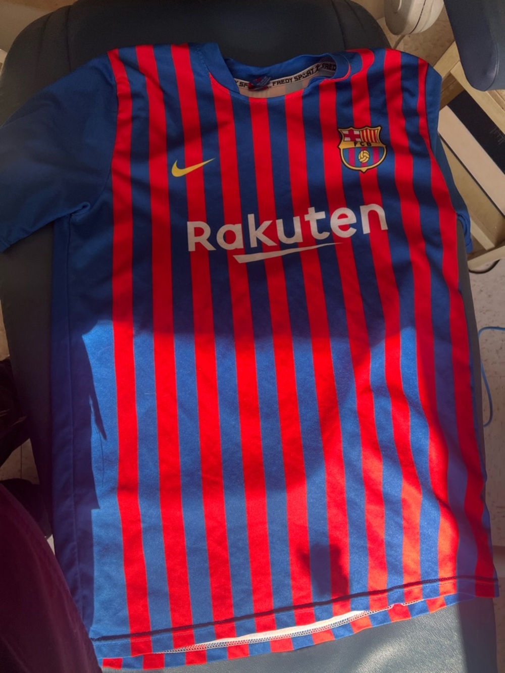 Nike freddy  mens Short Sleeve Jersey - Blue & Red #messi